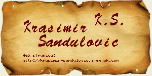 Krasimir Sandulović vizit kartica